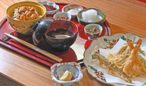 天麩羅ランチ 予約にて提供 　天麩羅　千の音