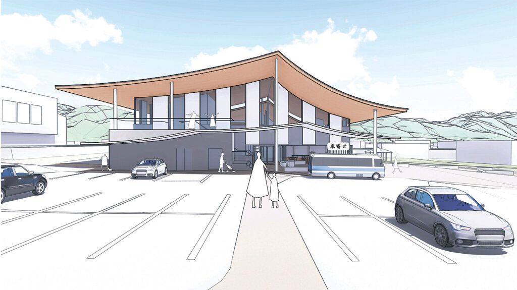 大ひさし「結の広場」側から見た複合施設の外観（イメージ図）