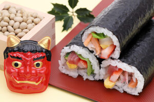 ２月３日限定で 開運恵方巻販売 　深志神社　梅風閣