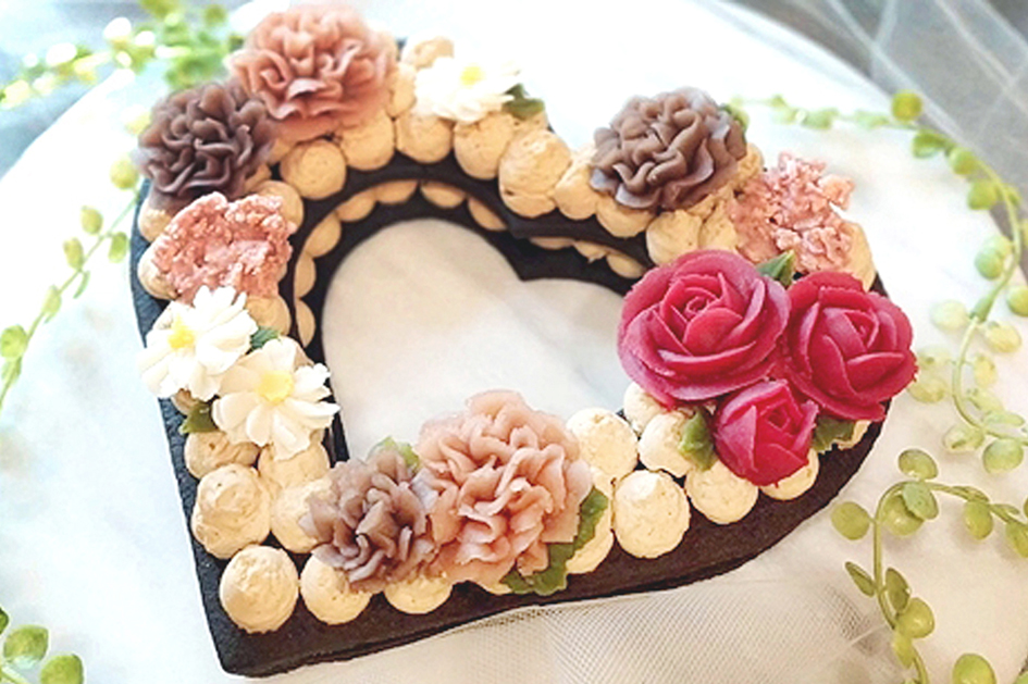 バレンタインの ケーキ作り開催 　カフェ心花舎