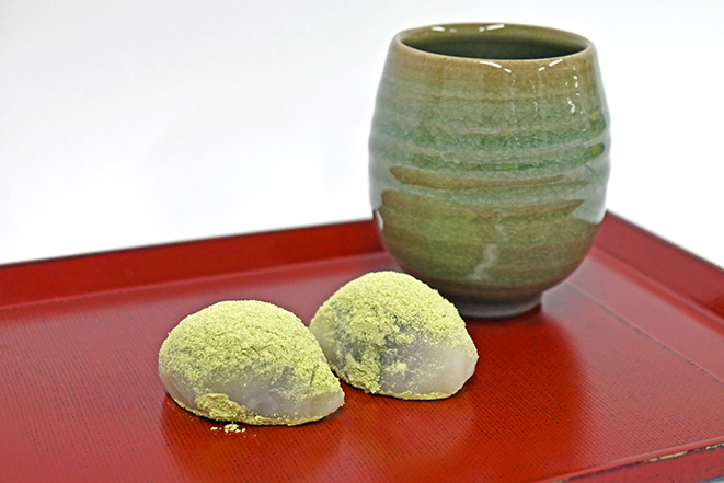 ２月限定和菓子 うぐいす餅好評 　御菓子処　藤むら